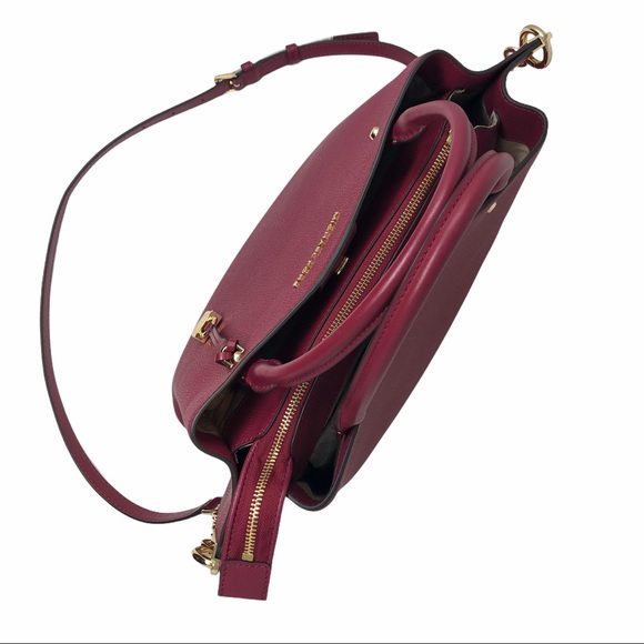 MICHAEL KORS Arielle Lg Satchel, Leather Berry NWT - Picture 4 of 15